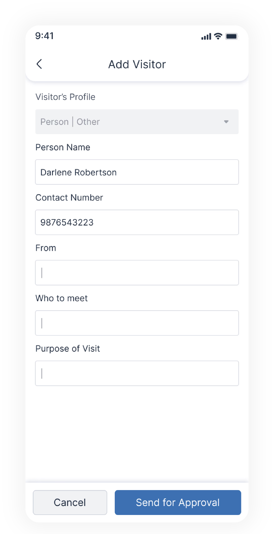 Add visitor - other profile